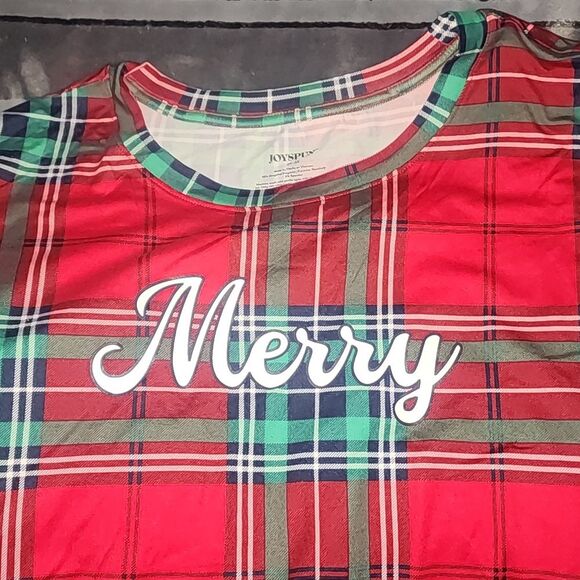 Joyspun Women’s Short Sleeve Sleep Shirt, Size 2X/3X - Picture 8 of 10